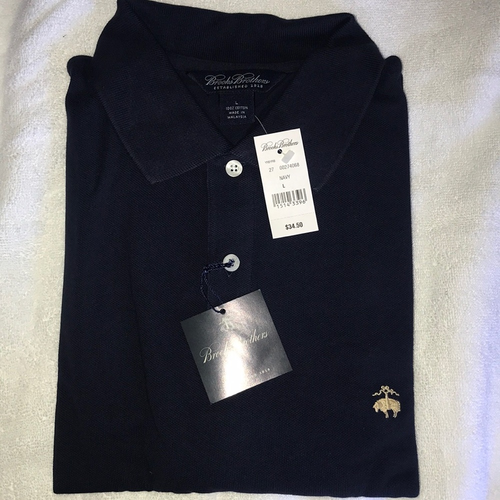 Men’s brooks brothers navy shirt size large NWT